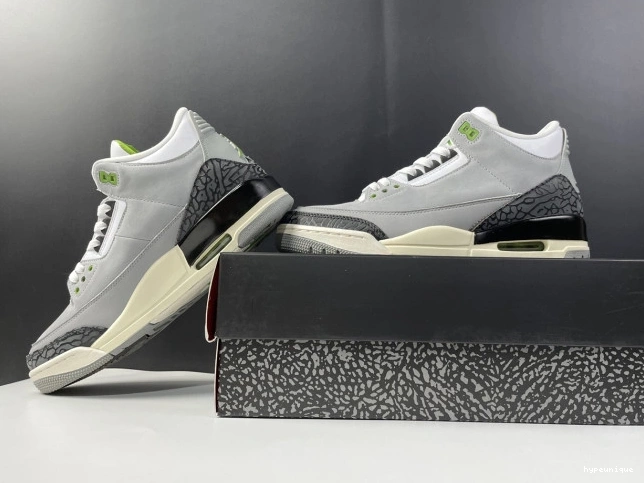 HYPE Air Chlorophyll Retro 3 Jordan 136064-006 0801